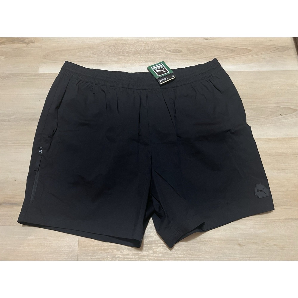 NWT PUMA Men's Rudagon Woven Shorts Solid Black Size XXL 625862-01 Drycell